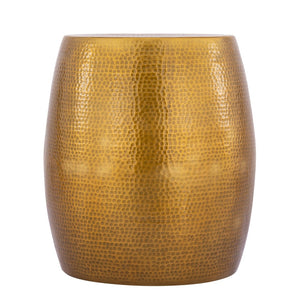 English Elm Et-201 Oval Aluminum End Table with Polished Gold Finish for Modern Living Spaces B009P477767
