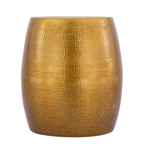 English Elm Et-201 Oval Aluminum End Table with Polished Gold Finish for Modern Living Spaces B009P477767