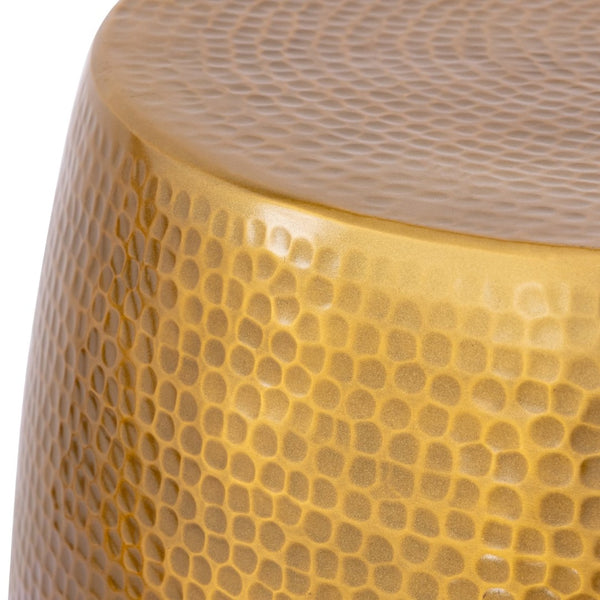 English Elm Et-201 Oval Aluminum End Table with Polished Gold Finish for Modern Living Spaces B009P477767