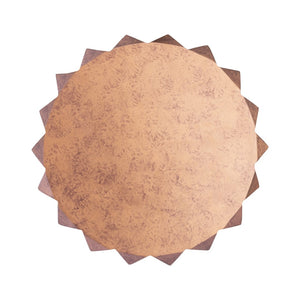 English Elm Et-321 Faceted Aluminum Cylindrical End Table with Geometric Panels in Warm Metallic Finish Copper B009P477781