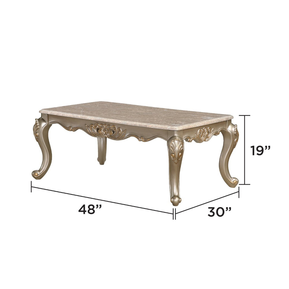 English Elm Isabella Glass Top Coffee Table Ornate Carved Wood Base Antique Gold Living Room B009P479041