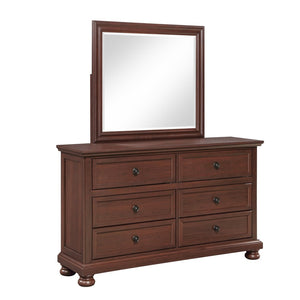 English Elm Boston Traditional Six Drawer Dresser Walnut Cherry Finish Bedroom Storage Chest B009P482292