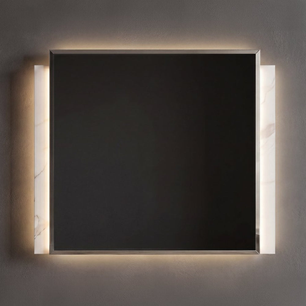 English Elm Altima Frameless LED Illuminated Dresser Mirror with Birds Eye Gray Maple Bedroom Finish B009P486915