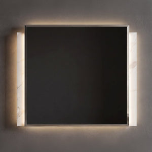 English Elm Altima Frameless LED Illuminated Dresser Mirror with Birds Eye Gray Maple Bedroom Finish B009P486915