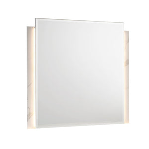 English Elm Altima Frameless LED Illuminated Dresser Mirror with Birds Eye Gray Maple Bedroom Finish B009P486915