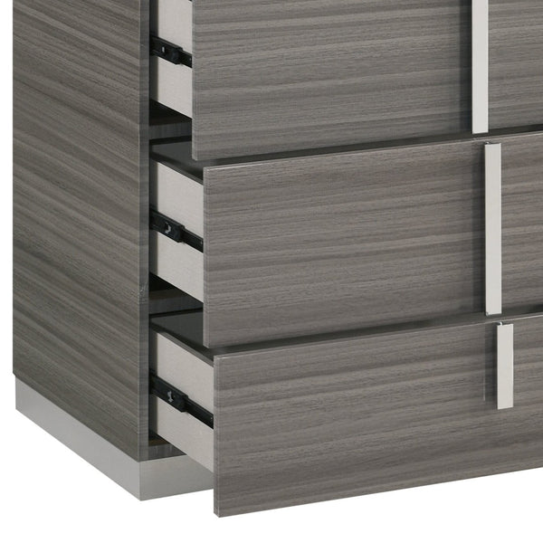 English Elm Altima Five Drawer Tall Chest with Marble Style Top and Maple Lacquer Bedroom Storage B009P486917