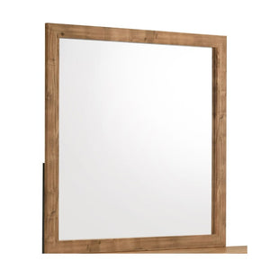 English Elm Montana Rectangular Wall Mirror with Warm Oak Wood Frame for Farmhouse Bedrooms Rustic Brown 42.5 x 42.5 x 2.13 B009P493456