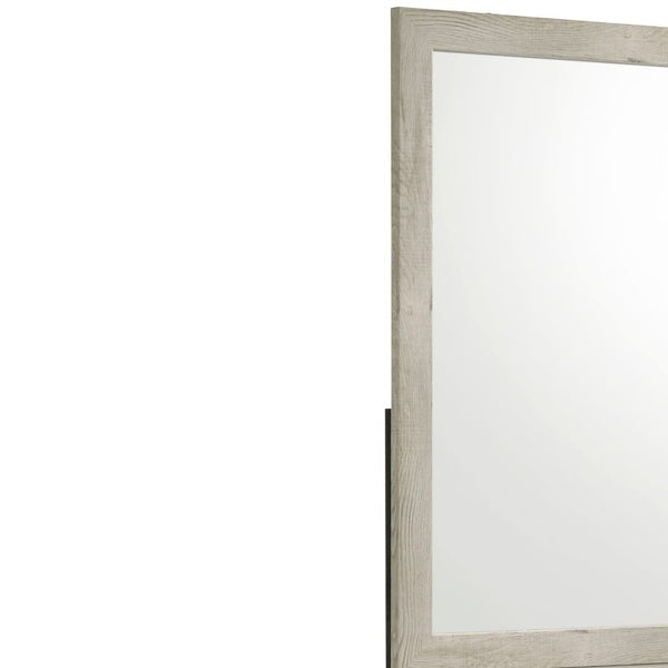 English Elm Montana Rectangular Wall Mirror with Warm Oak Wood Frame for Farmhouse Bedrooms Natural 39.57 x 1 x 39.6 B009P493466