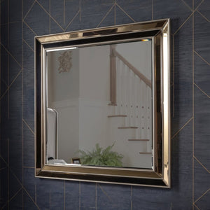 English Elm Latoya Champagne Metallic Dresser Mirror Elegant Bedroom Accent with Warm Reflective Frame B009P537846