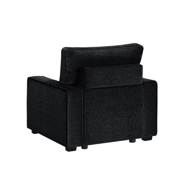 English Elm Rita Contemporary Accent Chair with Integrated LED Lighting and Solid Wood Base B009S02203