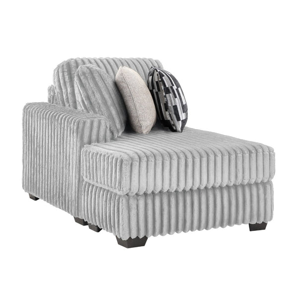 English Elm Snuggle U-shaped Modular Sectional Ribbed Polyester Upholstery for Modern Living Rooms Gray B009S02204