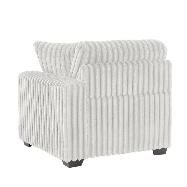 English Elm Snuggle U-shaped Modular Sectional Ribbed Polyester Upholstery for Modern Living Rooms Cream B009S02205