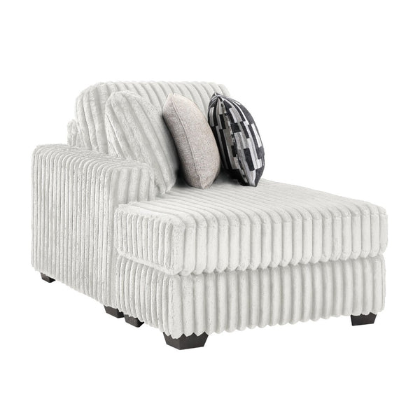 English Elm Snuggle U-shaped Modular Sectional Ribbed Polyester Upholstery for Modern Living Rooms Cream B009S02205