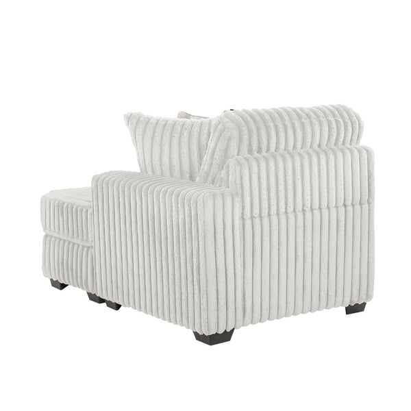 English Elm Snuggle U-shaped Modular Sectional Ribbed Polyester Upholstery for Modern Living Rooms Cream B009S02205
