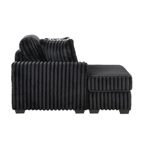 English Elm Snuggle U-shaped Modular Sectional Ribbed Velvet Polyester Deep Seat Living Room Sofa B009S02206
