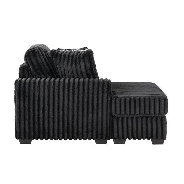 English Elm Snuggle U-shaped Modular Sectional Ribbed Velvet Polyester Deep Seat Living Room Sofa B009S02206