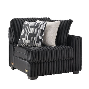 English Elm Snuggle U-shaped Modular Sectional Ribbed Velvet Polyester Deep Seat Living Room Sofa B009S02206