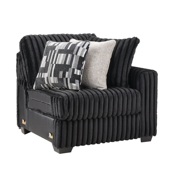 English Elm Snuggle U-shaped Modular Sectional Ribbed Velvet Polyester Deep Seat Living Room Sofa B009S02206