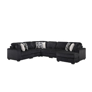 English Elm Snuggle U-shaped Modular Sectional Ribbed Velvet Polyester Deep Seat Living Room Sofa B009S02206