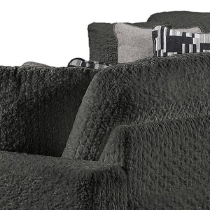 English Elm Maxwell L-shaped Sectional Sofa Low Profile Contemporary Upholstered Living Room Seating Gray B009S02207