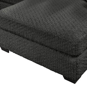 English Elm Maxwell L-shaped Sectional Sofa Low Profile Contemporary Upholstered Living Room Seating Gray B009S02207