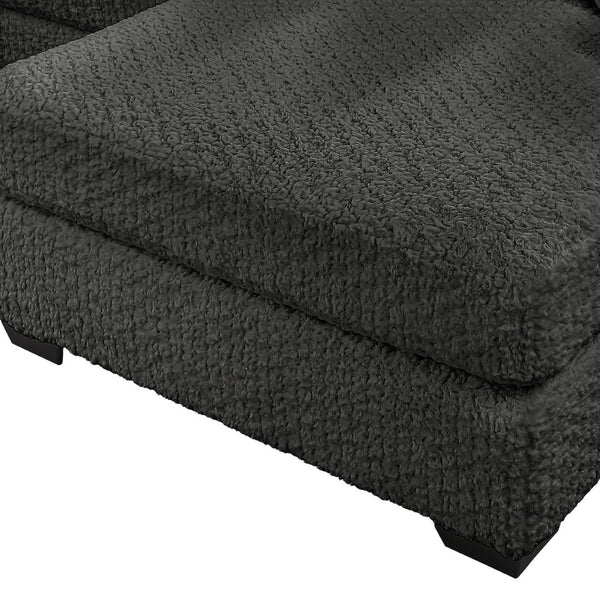 English Elm Maxwell L-shaped Sectional Sofa Low Profile Contemporary Upholstered Living Room Seating Gray B009S02207