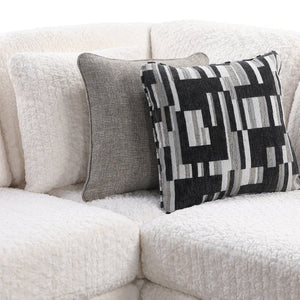 English Elm Maxwell L-shaped Sectional Sofa Low Profile Contemporary Upholstered Living Room Seating Cream B009S02208