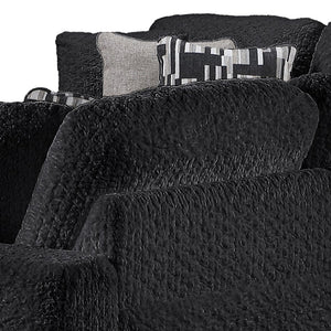 English Elm Maxwell L-shaped Sectional Sofa Low Profile Contemporary Upholstered Living Room Seating Black B009S02209