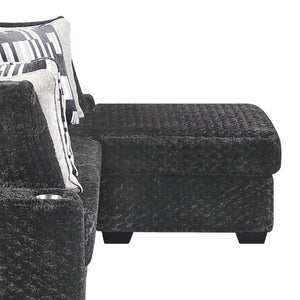 English Elm Magnum Contemporary Sectional Sofa Soft Gray Fabric Plush Seating for Open Living Rooms B009S02213