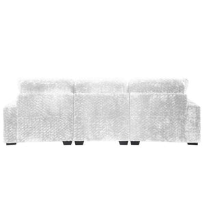 English Elm Magnum Contemporary L-Shaped Sectional Sofa with Plush Upholstery for Living Rooms Cream B009S02214