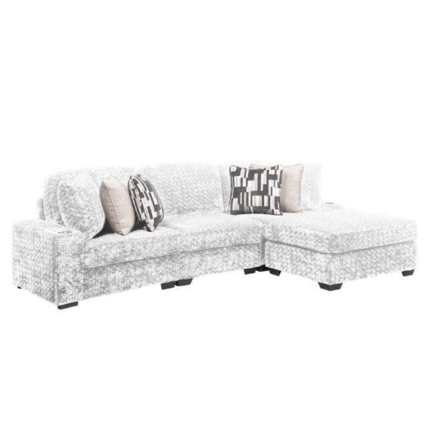 English Elm Magnum Contemporary L-Shaped Sectional Sofa with Plush Upholstery for Living Rooms Cream B009S02214