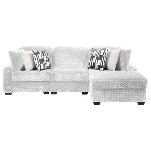 English Elm Magnum Contemporary L-Shaped Sectional Sofa with Plush Upholstery for Living Rooms Cream B009S02214
