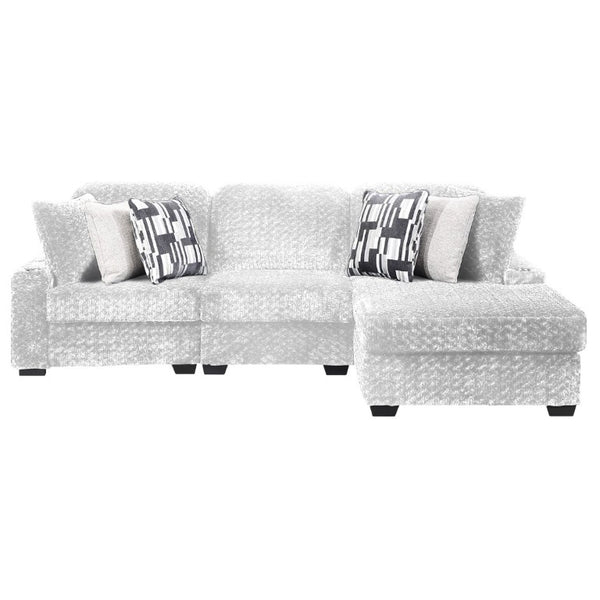English Elm Magnum Contemporary L-Shaped Sectional Sofa with Plush Upholstery for Living Rooms Cream B009S02214