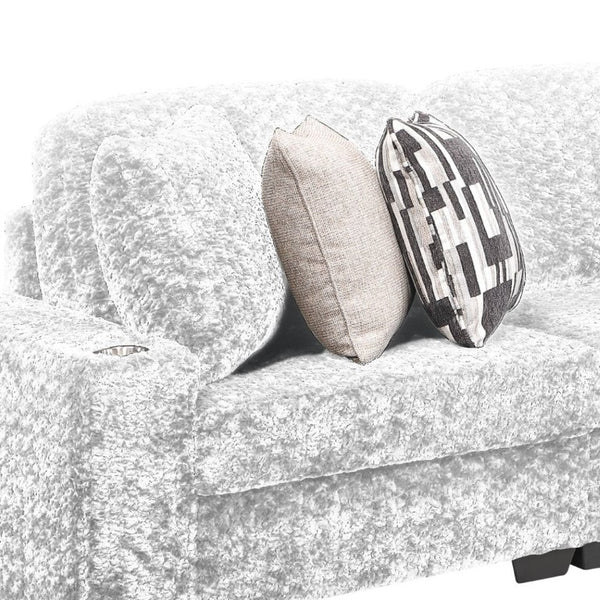 English Elm Magnum Contemporary L-Shaped Sectional Sofa with Plush Upholstery for Living Rooms Cream B009S02214