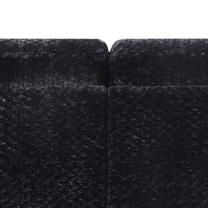 English Elm Magnum Contemporary L-Shaped Sectional Sofa with Plush Upholstery for Living Rooms Black B009S02215