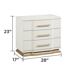 English Elm Lexington Queen Bedroom Set Ivory Glam Upholstered Bed Dresser Nightstand Chest B009S02257