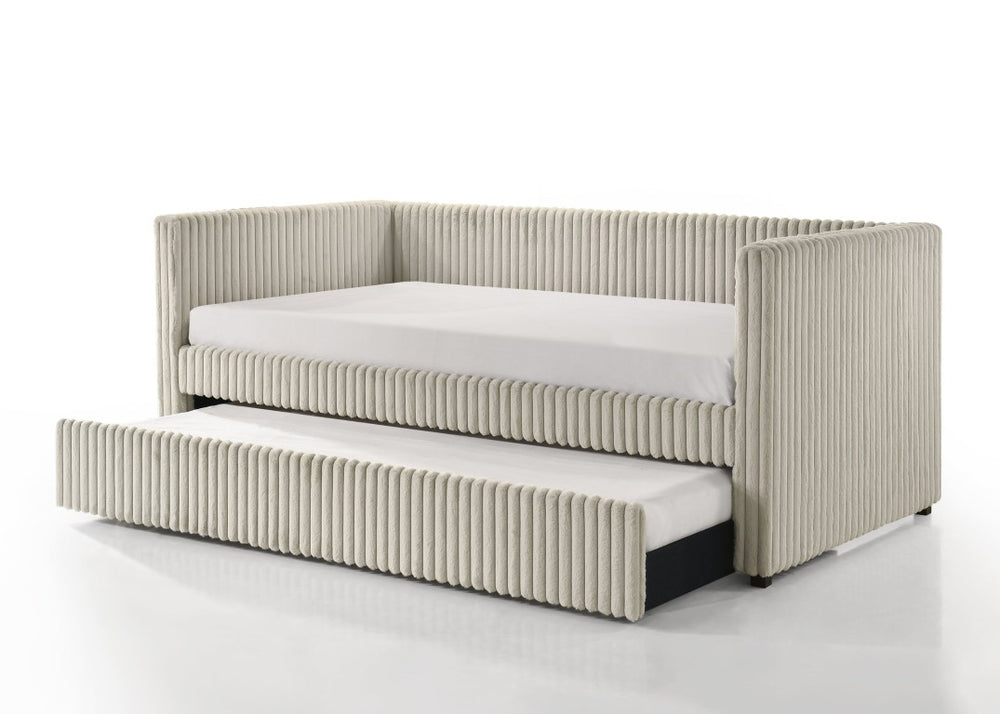 English Elm Cody Ribbed Corduroy Daybed with Trundle Dual Sleeping Guest Room Lounge B009S02297