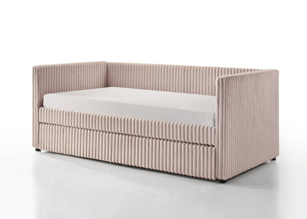 English Elm Cody Corduroy Upholstered Daybed with Pull Out Trundle for Guest Bedroom Use B009S02298