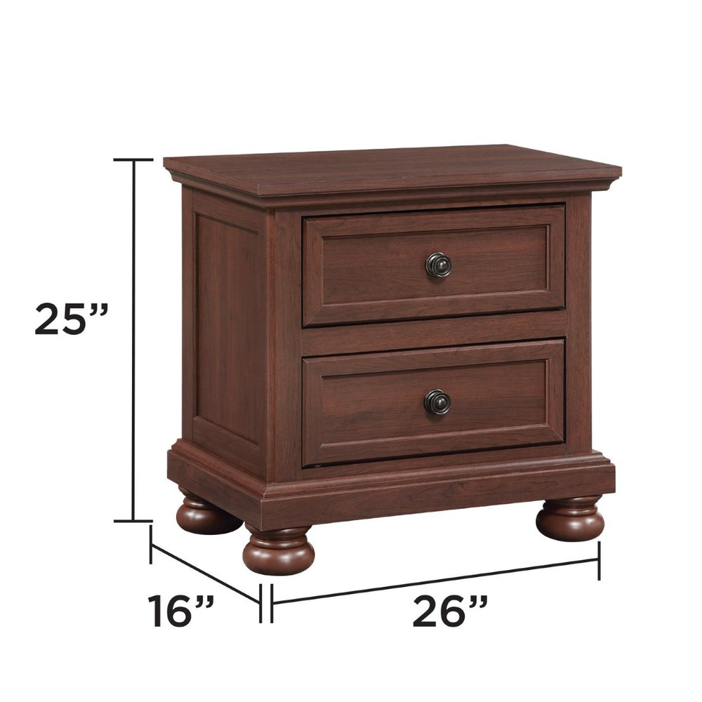 English Elm Boston Traditional Queen Bedroom Set with Storage Bed Dresser Mirror and Nightstand B009S02357