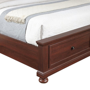 English Elm Boston Traditional King Bedroom Set with Walnut Cherry Wood and Footboard Storage B009S02358