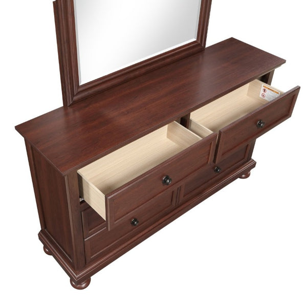 English Elm Boston Traditional King Bedroom Set with Walnut Cherry Wood and Footboard Storage B009S02358