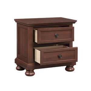 English Elm Boston Traditional King Bedroom Set with Walnut Cherry Wood and Footboard Storage B009S02358