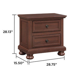English Elm Boston Traditional King Bedroom Set with Walnut Cherry Wood and Footboard Storage B009S02358
