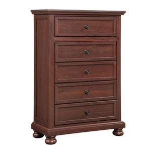 English Elm Boston Traditional Queen Bedroom Set Five Piece Walnut Cherry Wood Storage Collection B009S02359