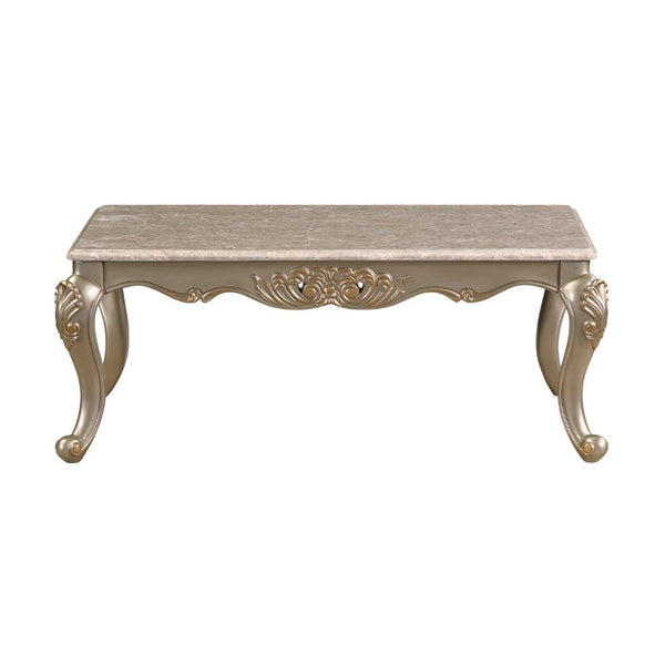 English Elm Royale European Damask 5 Piece Living Room Set with Carved Gold Frames and Marble Tops B009S02367