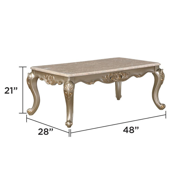 English Elm Royale European Damask 5 Piece Living Room Set with Carved Gold Frames and Marble Tops B009S02367