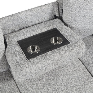 English Elm Giza Bouclé Modular Sectional with Sleeper Storage and Usb Charging for Modern Living B009S02414