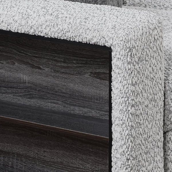 English Elm Giza Bouclé Modular Sectional with Sleeper Storage and Usb Charging for Modern Living B009S02414