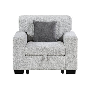 English Elm Prato Upholstered Accent Chair with Bookshelf Arms Hidden Storage and USB Port B009S02415