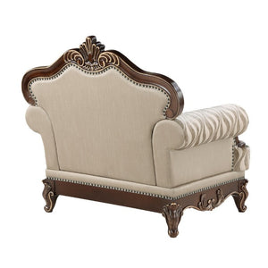 English Elm Lotus Traditional 3 Piece Sofa Loveseat and Chair Set with Gold Carved Detailing B009S02448